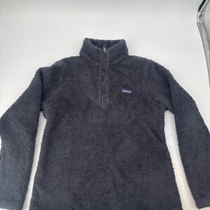 Patagonia Charcoal Sherpa 1/4 Zip Pullover